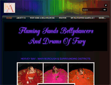 Tablet Screenshot of flamingsandsbellydancers.com